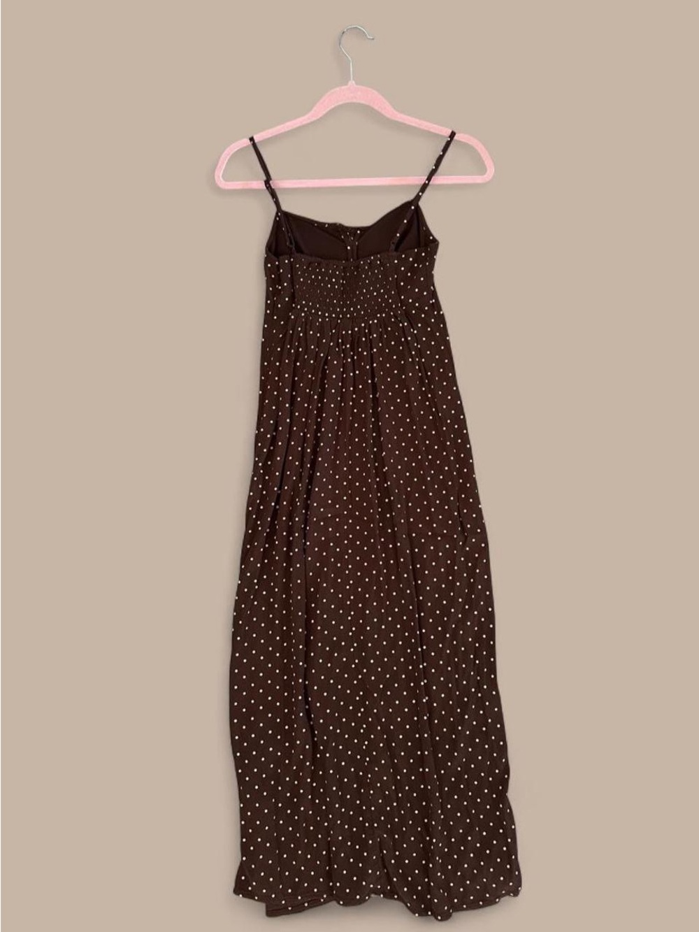 American Eagle Brown Polka Dot Midi Dress - Picture 5 of 8
